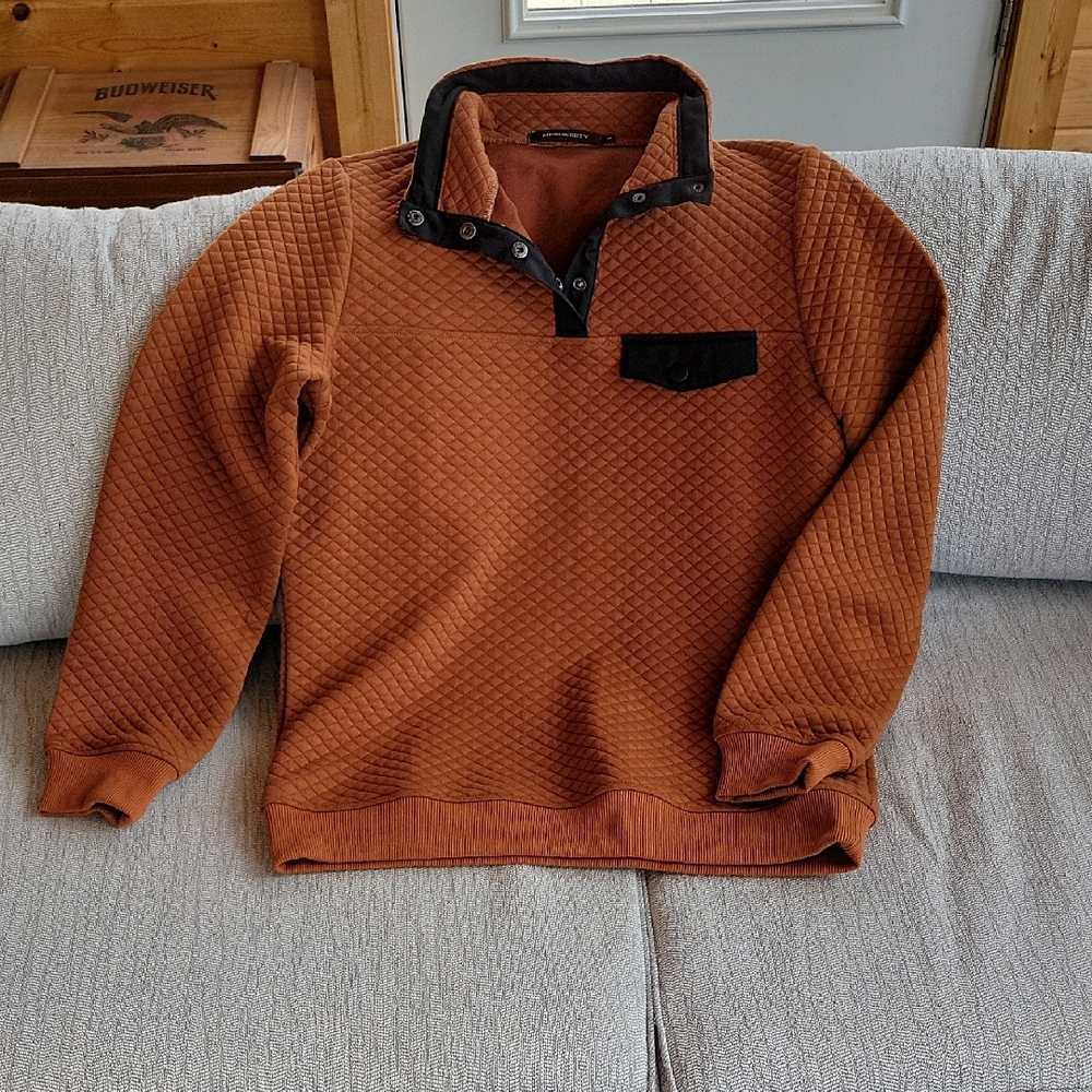Brown Quilted Hoodie with Cozy Fleece